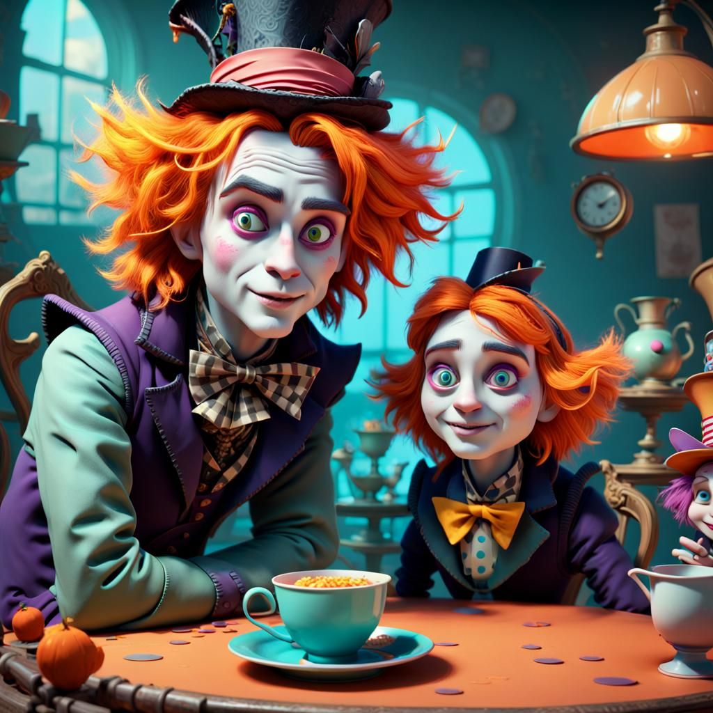 Mad hatter and his son