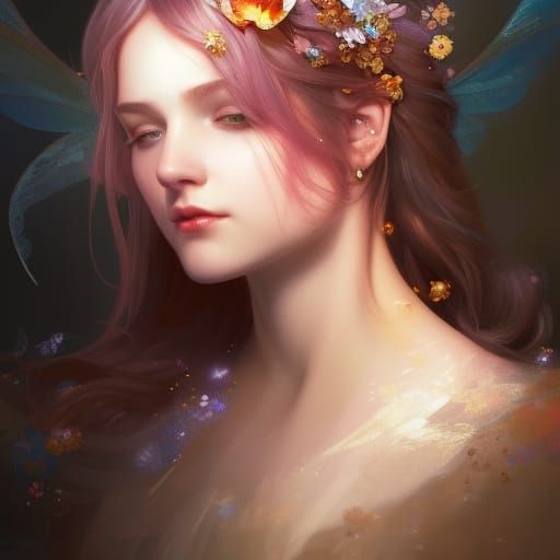 Fairy Princess Portrait in Hyperdetailed Digital Art
