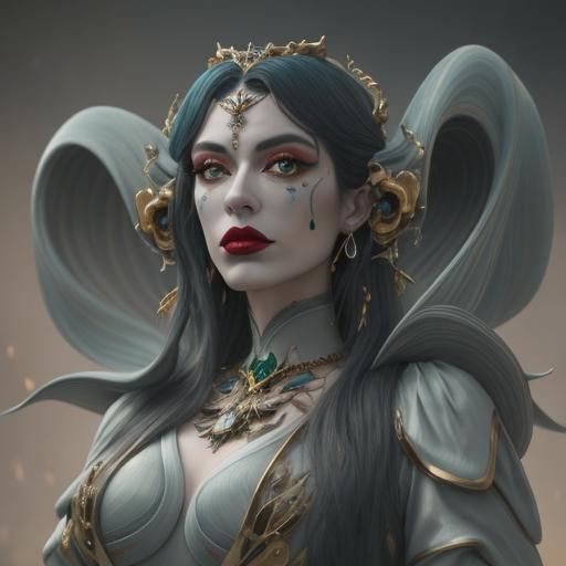 Surreal Glamour: A Psychedelic Vision in 8K