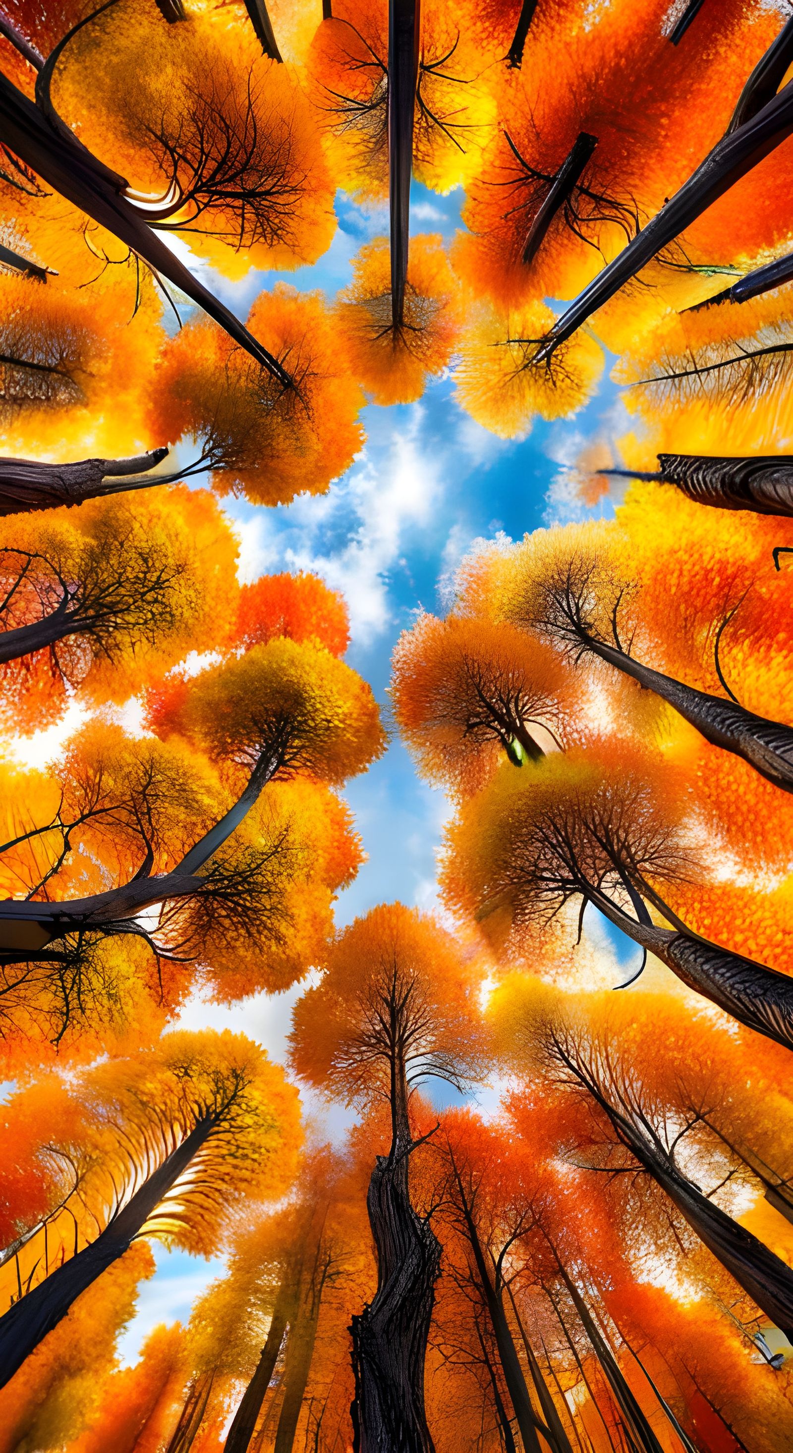 Solar Kaleidoscope in Autumn, Digital Illustration