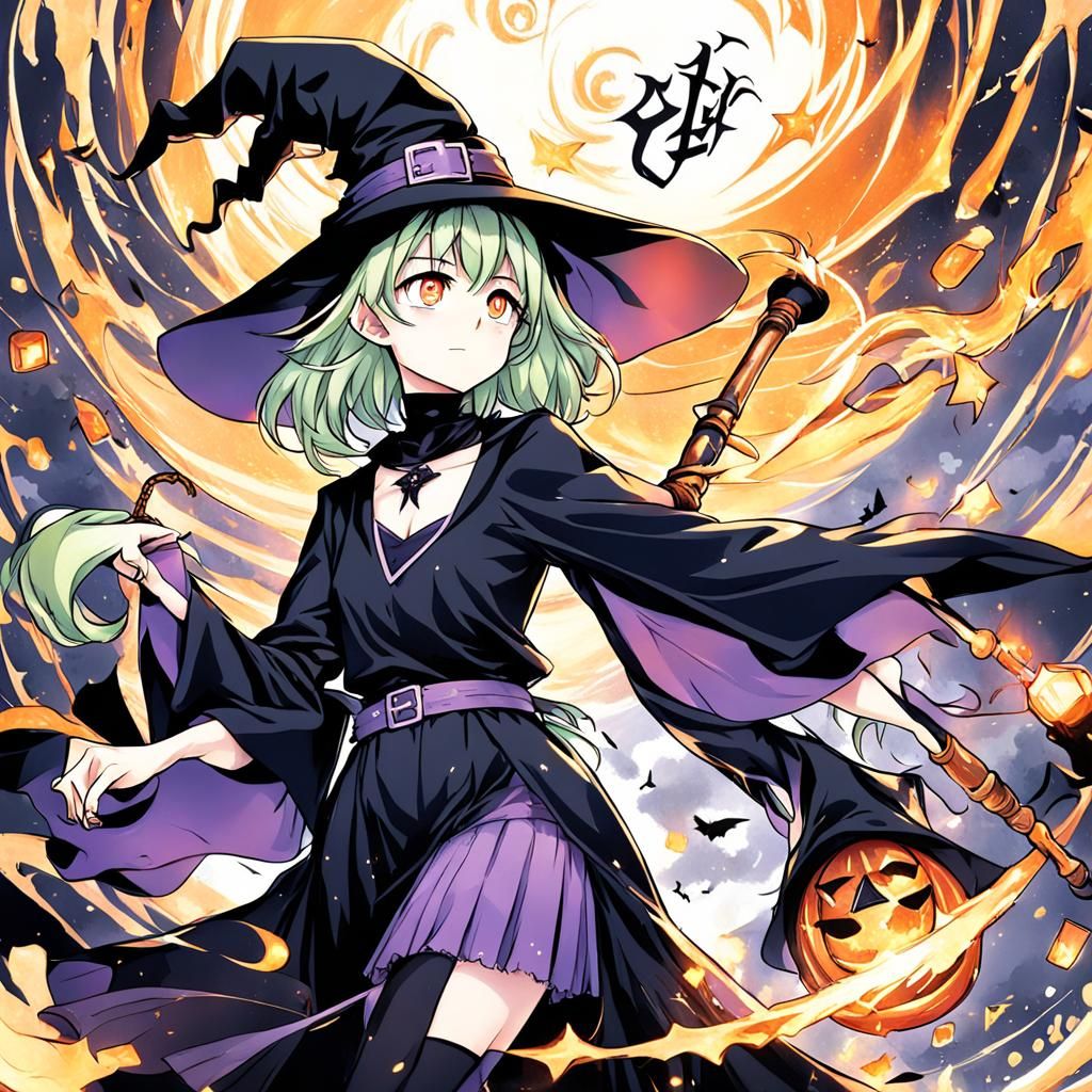 Anime Style Witch Illustration