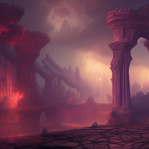 Fantastical Matte Painting in Deep Color