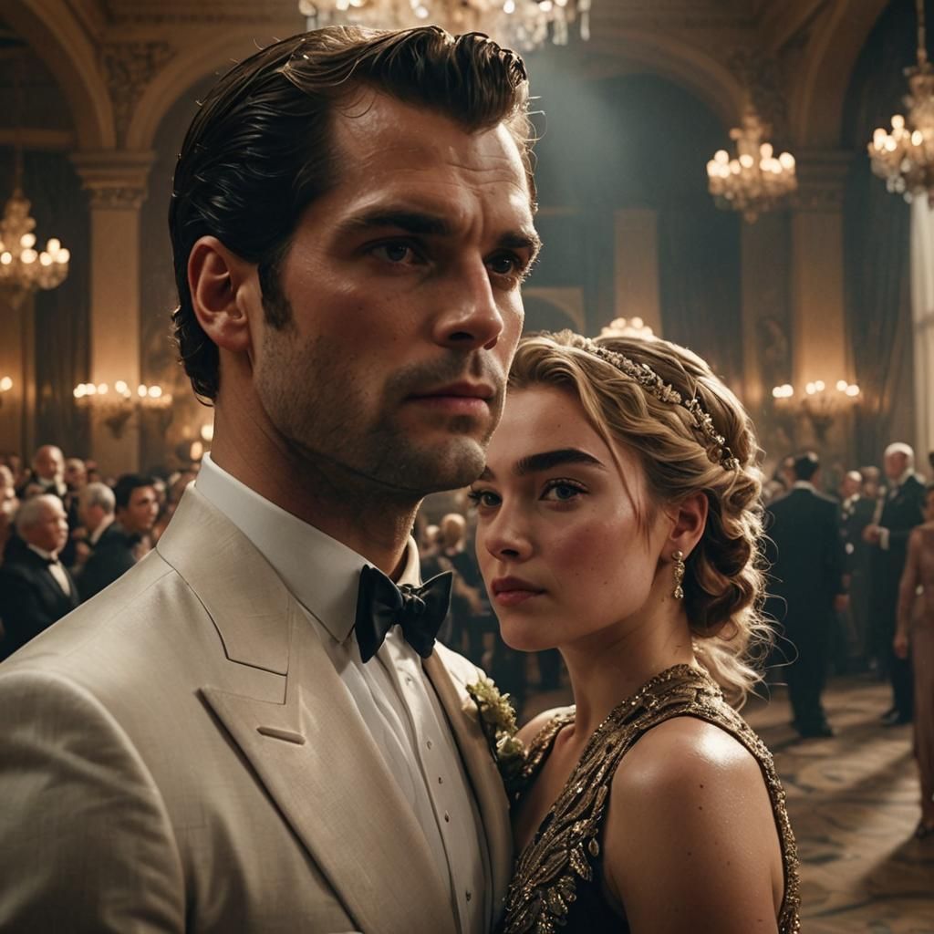 James Bond Dances with Villainess in Film Noir Style