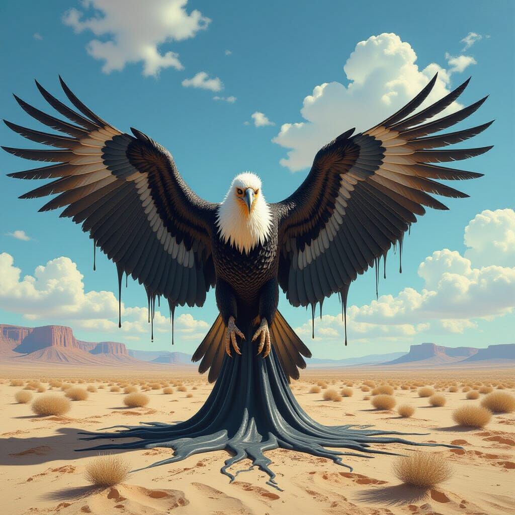 Surreal California Condor in Dreamlike Landscape