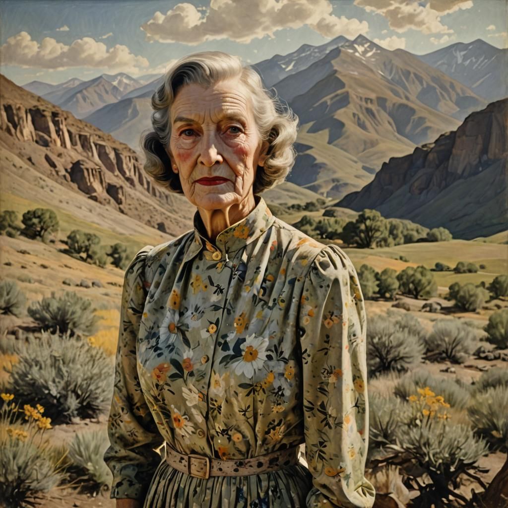 Olive Albee Portrait in American Realism Style