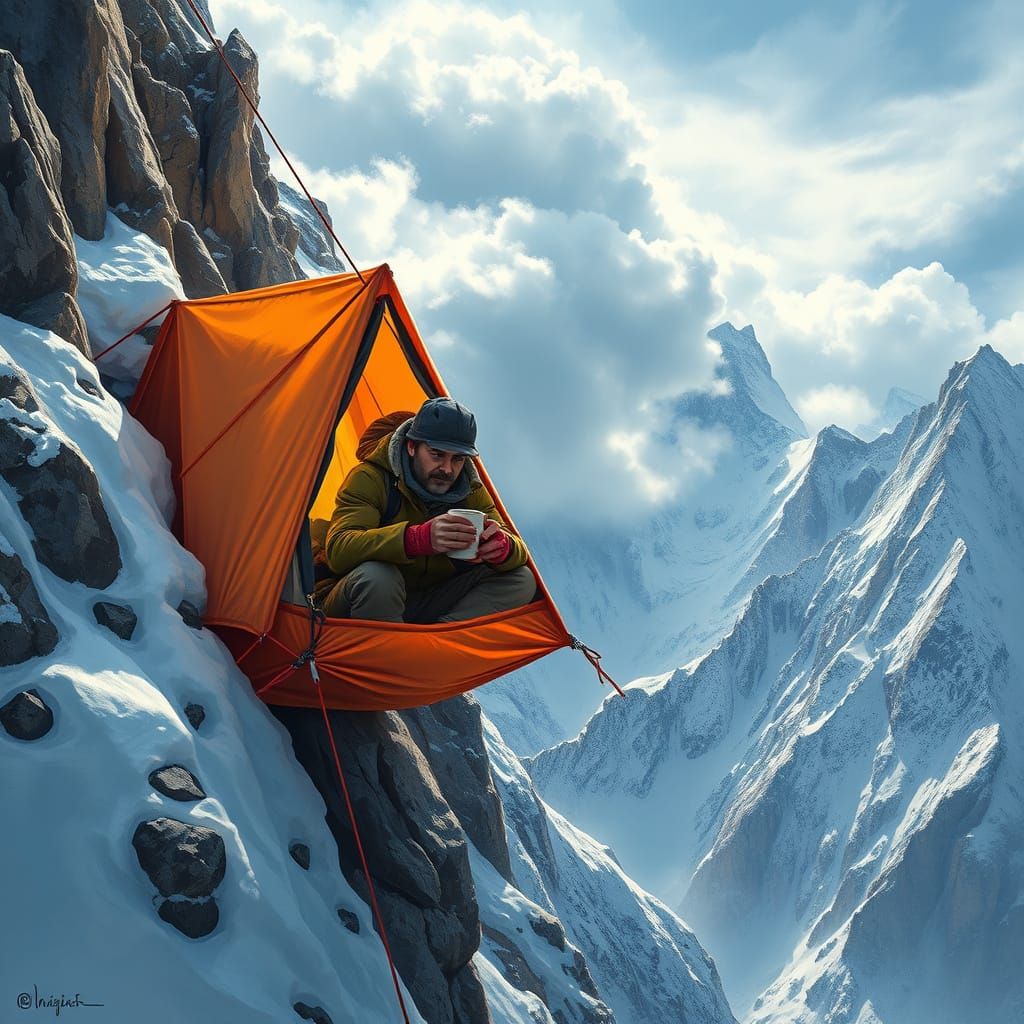 Climber Finds Solace in Perilous Mountain Refuge