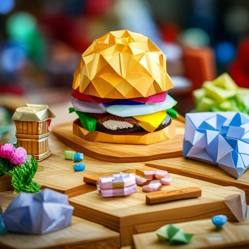 Gem Hamburger Statue in Crystal Store