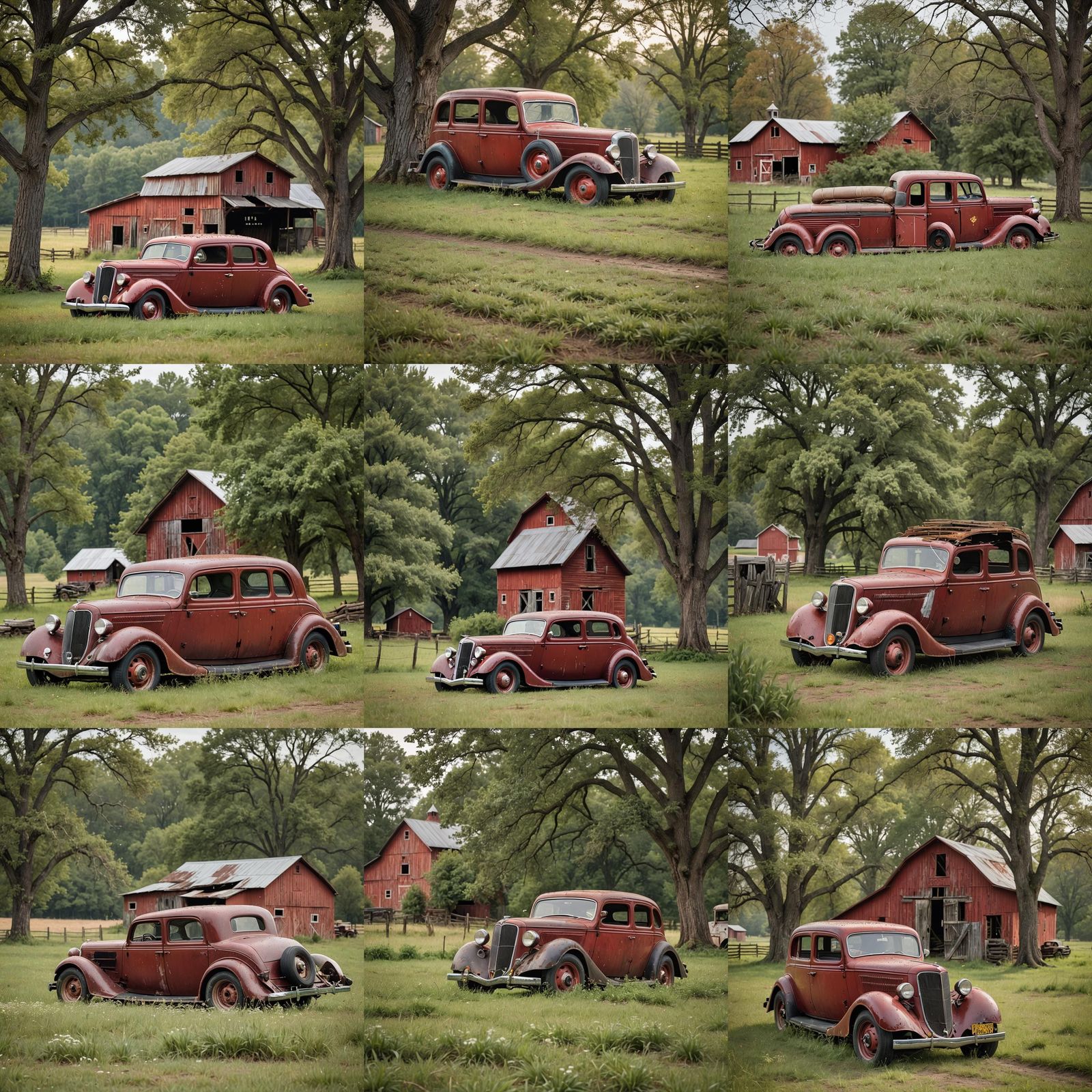 1934 Ford Sedan in Field, Professional Photography