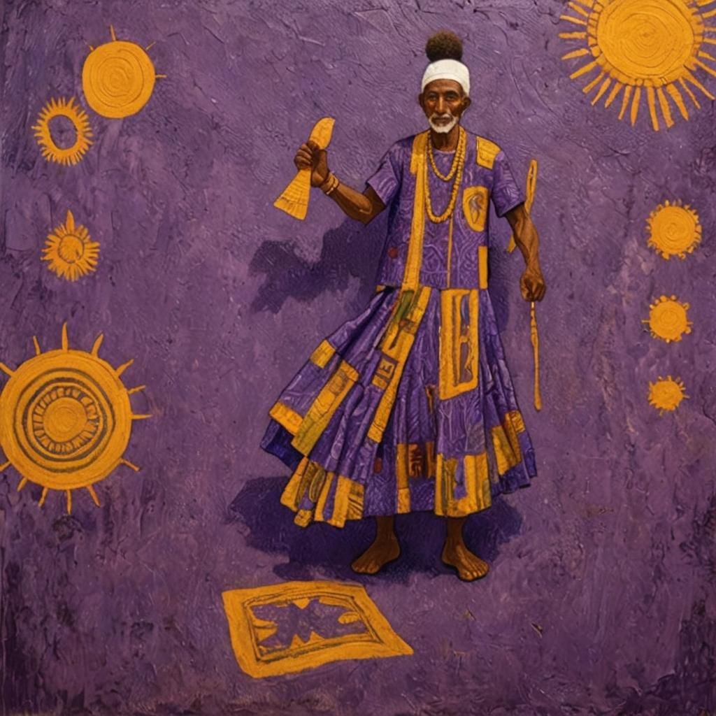 Orixá Man with Xaxará in Afro-Brazilian Art