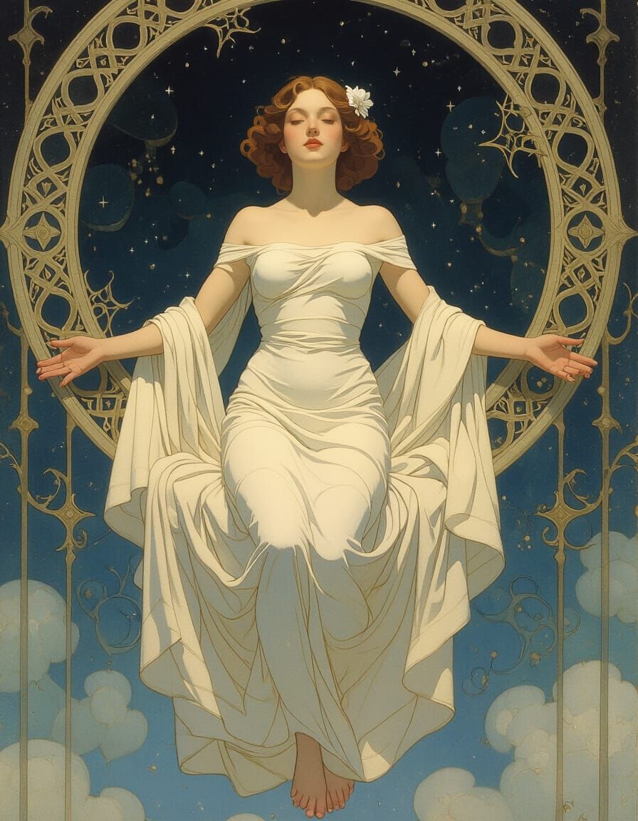 Maxfield Parrish 'Ecstasy' Painting