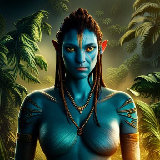 Detailed Avatar Movie Poster in Cinematic 3D