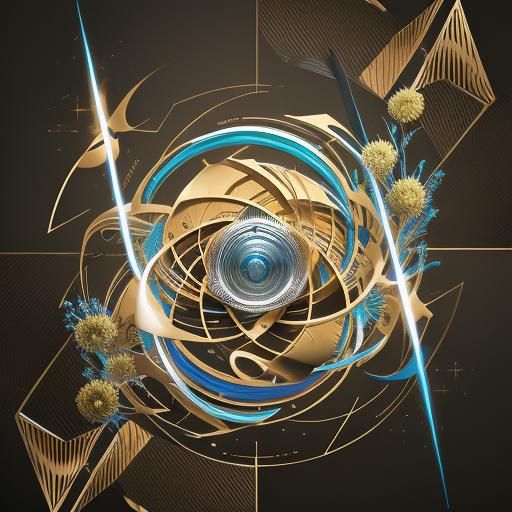 Abstract Digital Engine Splash Screen in Synthwave Style