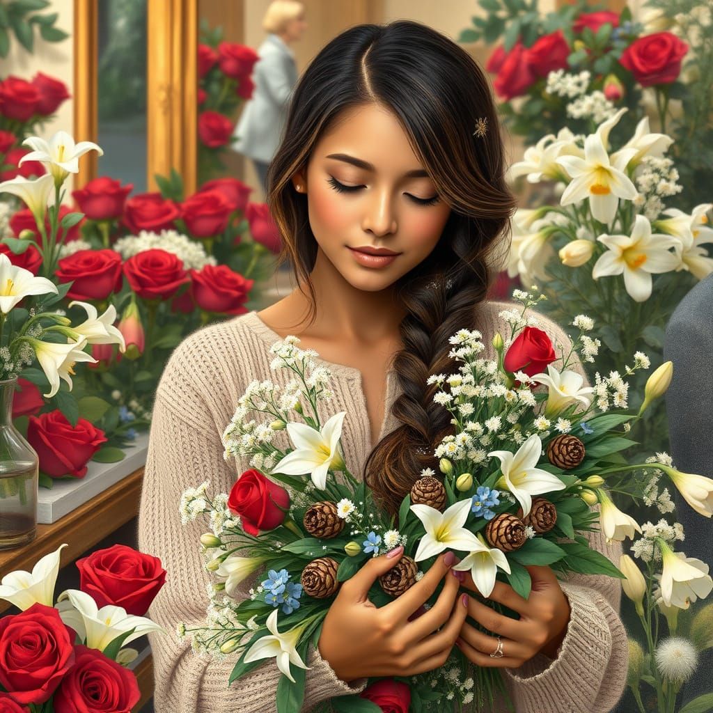 A Flower Weaver in Luxury Florals, New York City