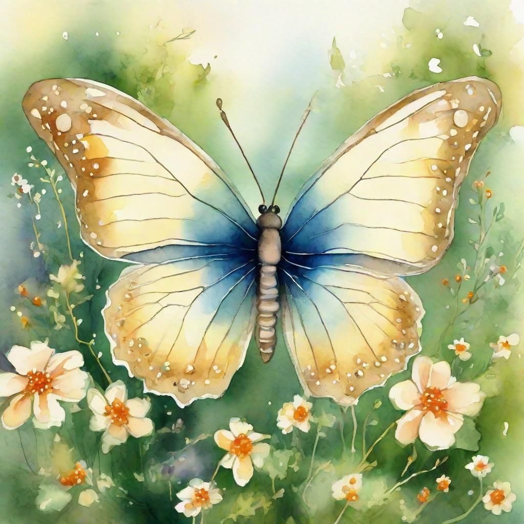 Butterfly Made of Natural Elements: Dreamy Illustration