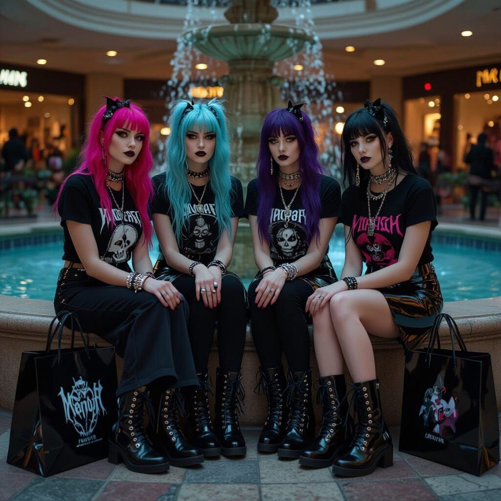 Gothic Mall Scene of the Late 90s