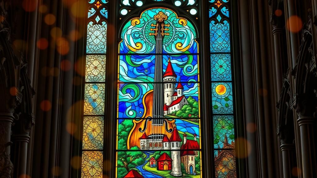 Stained Glass Window Inspired by Marc Chagall