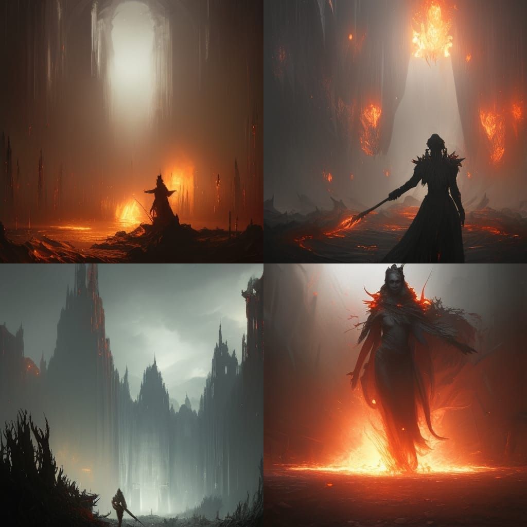 Dark Fantasy Lord of Cinder Concept Art