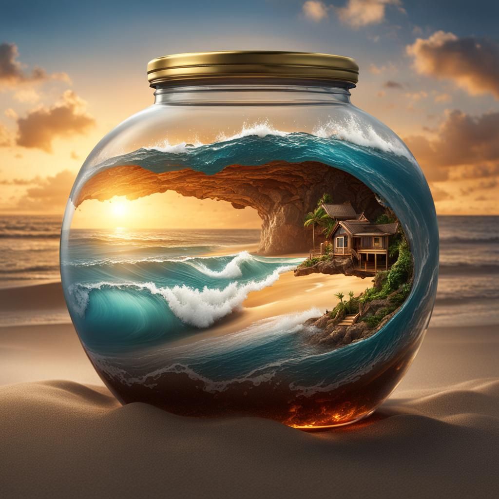World in a Jar: Fantastical Beach Art