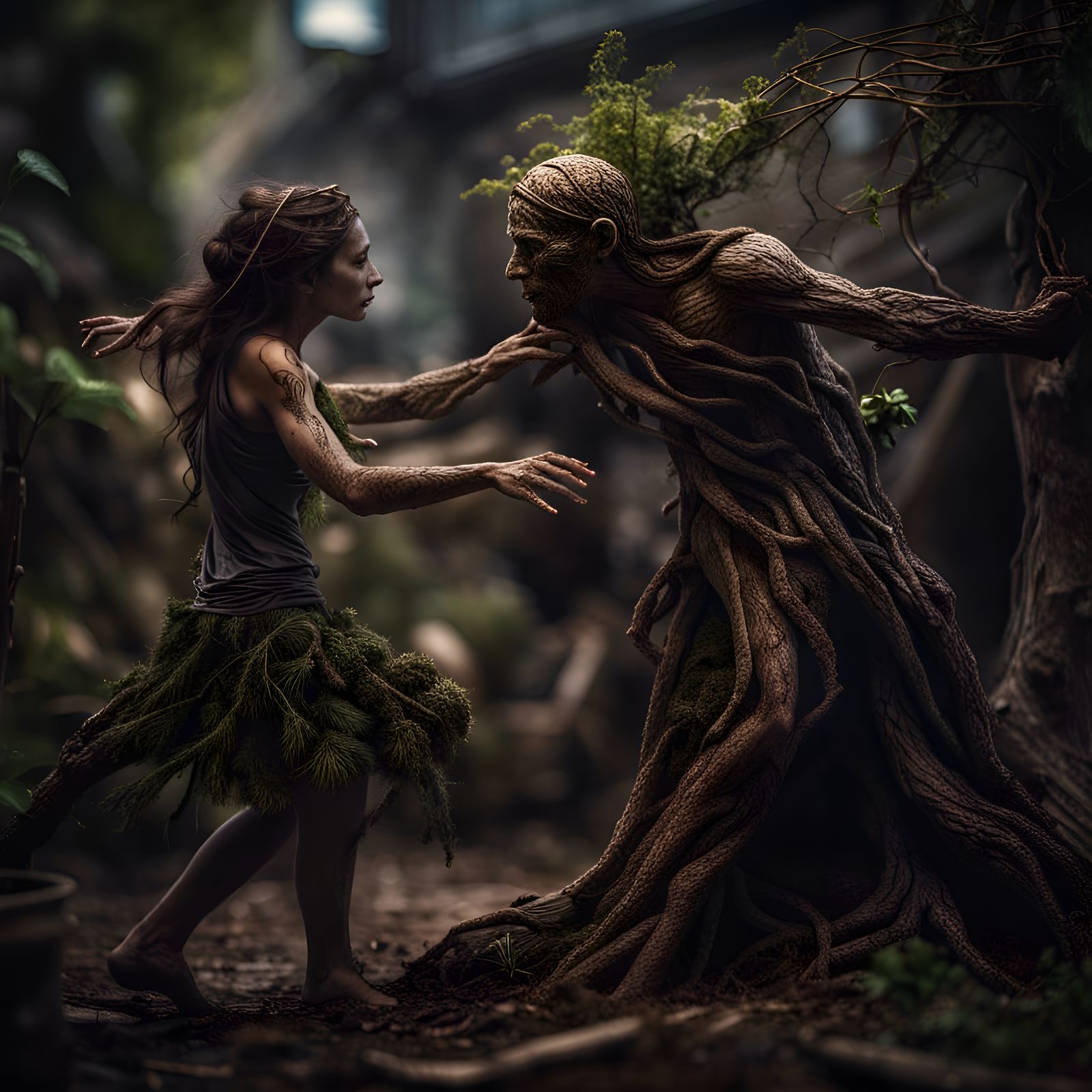 Fae Dancing with Mandrake Root Man