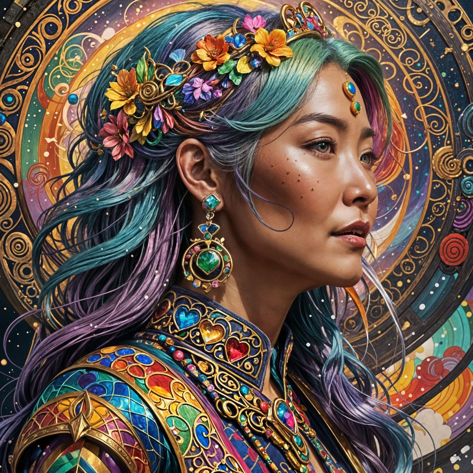 Nau, Heir to the Throne of the Past, portrayed for the wedding with Taim the Wanderer