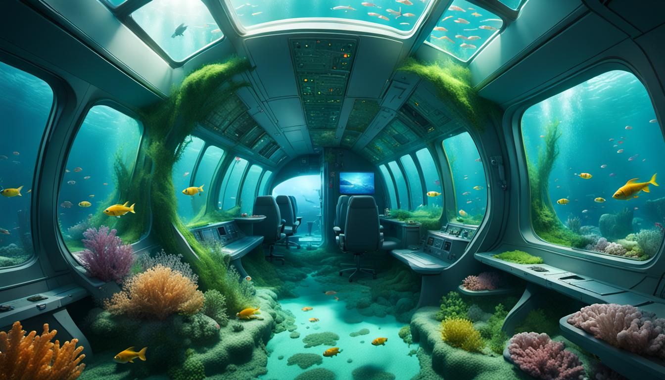 Ocean Floor Plane Wreck in Detailed Matte Painting