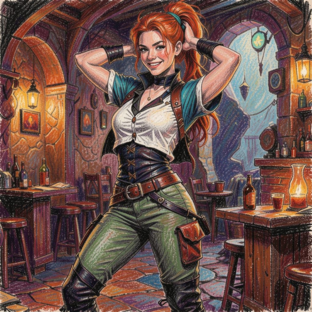 Deep Color Blends in Oil Pastel and Charcoal Art