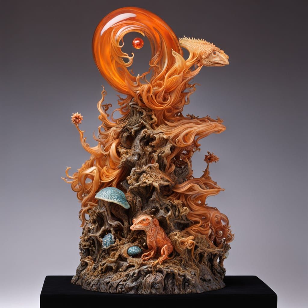 Surrealistic Resin Cast in Tom Kuebler Style