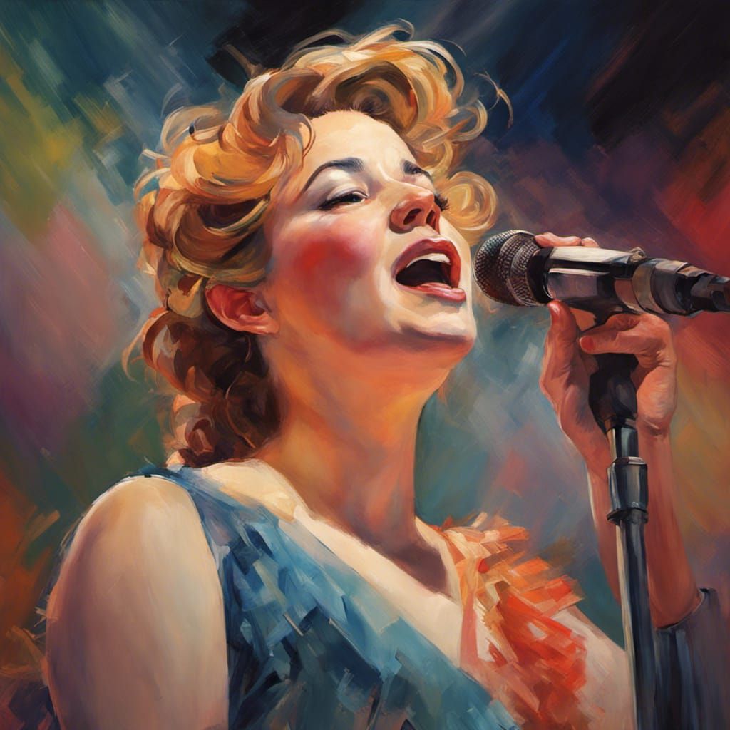 Mary Cassatt singing in an opera.