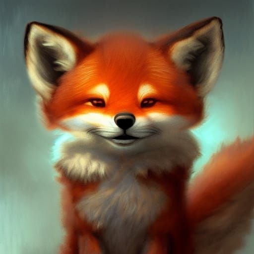 Chibi Fox Firefighter with Intricate Details