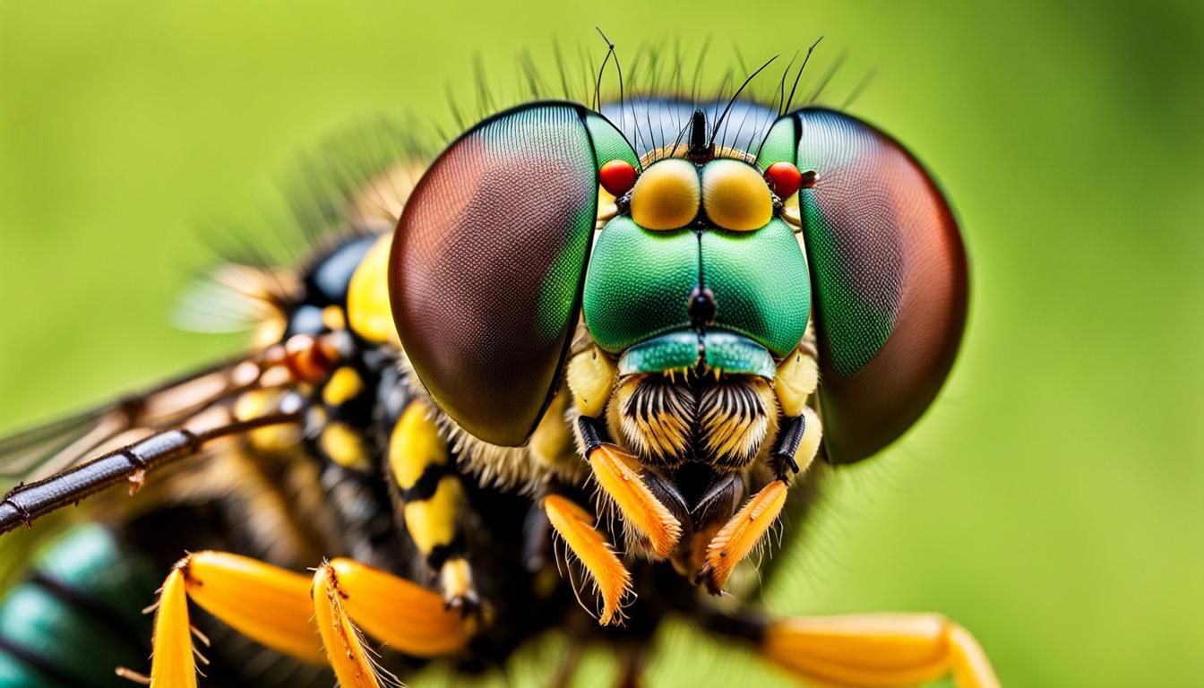 Ultra Macro Soldier Fly Face: Professional Photo