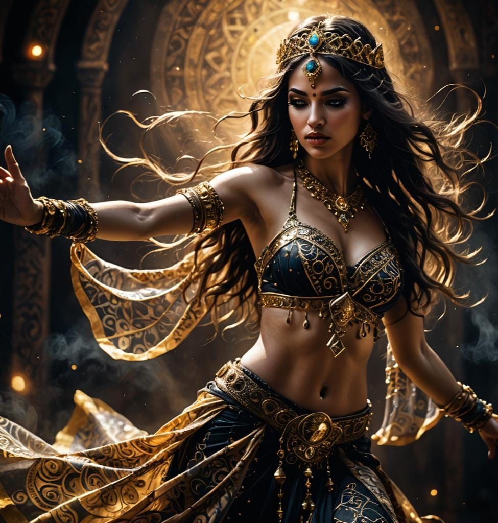 Belly Dancer in High Fantasy Style