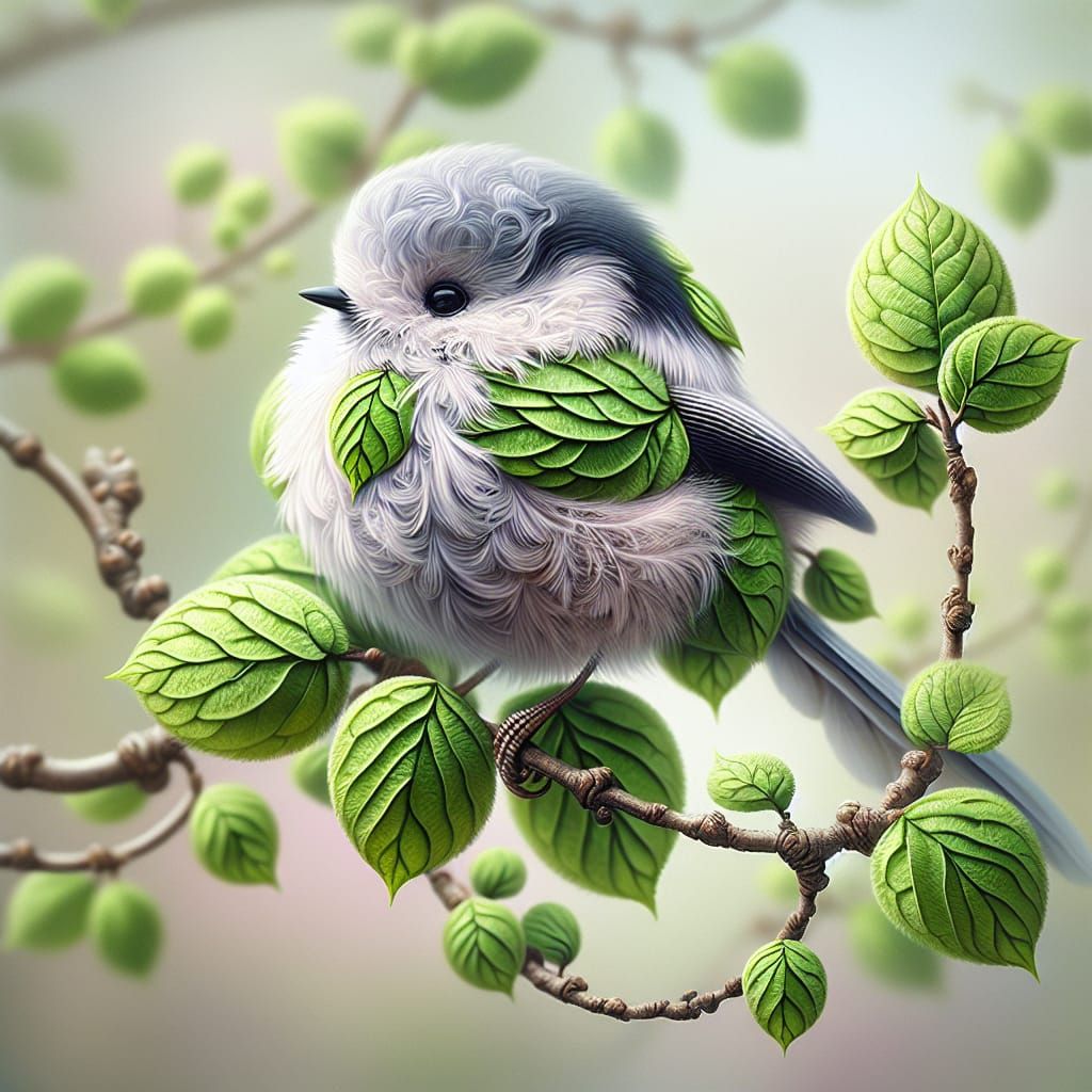 Whimsical Avian Duality in Hyperrealistic Style