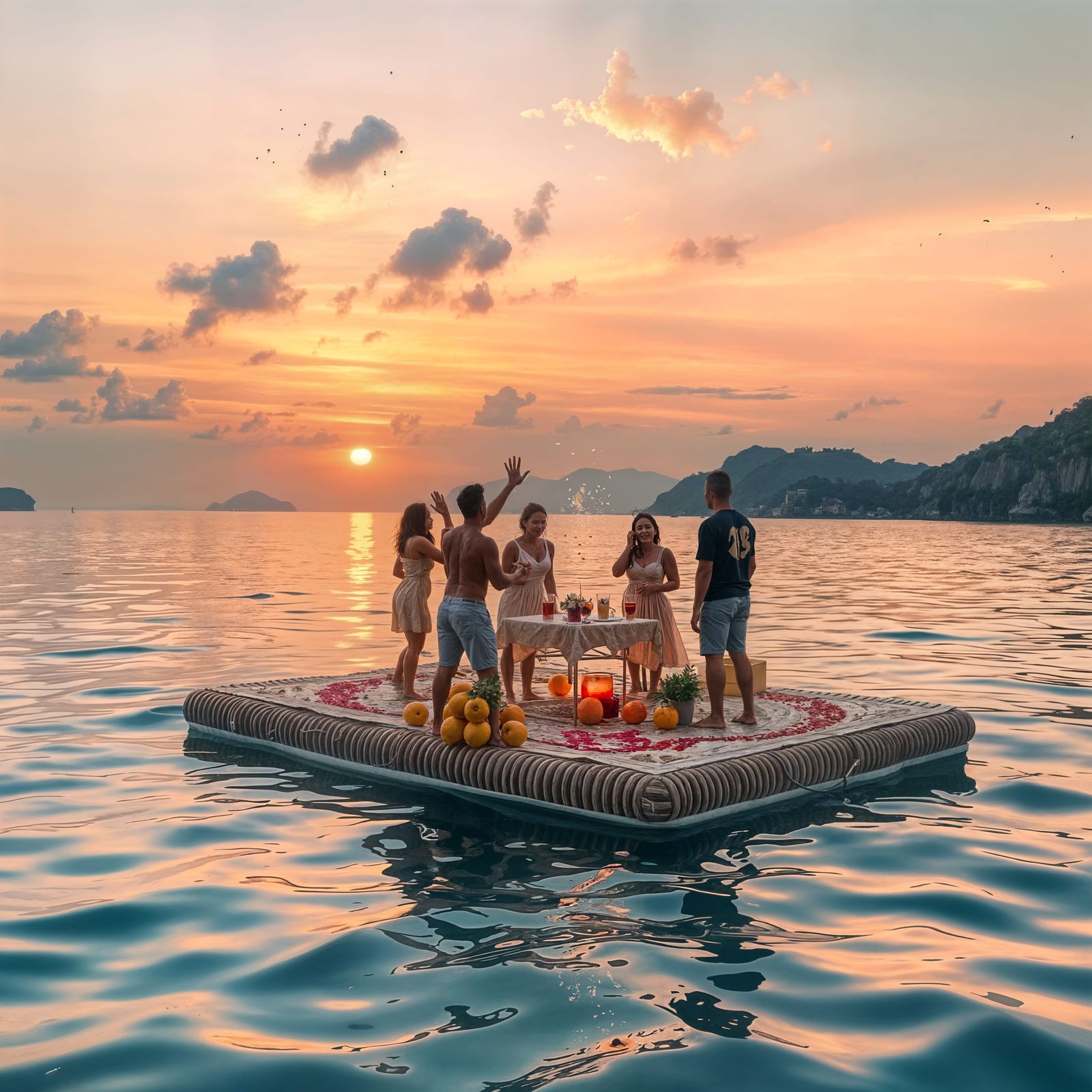 Island Oasis in Mid-Air Celebration