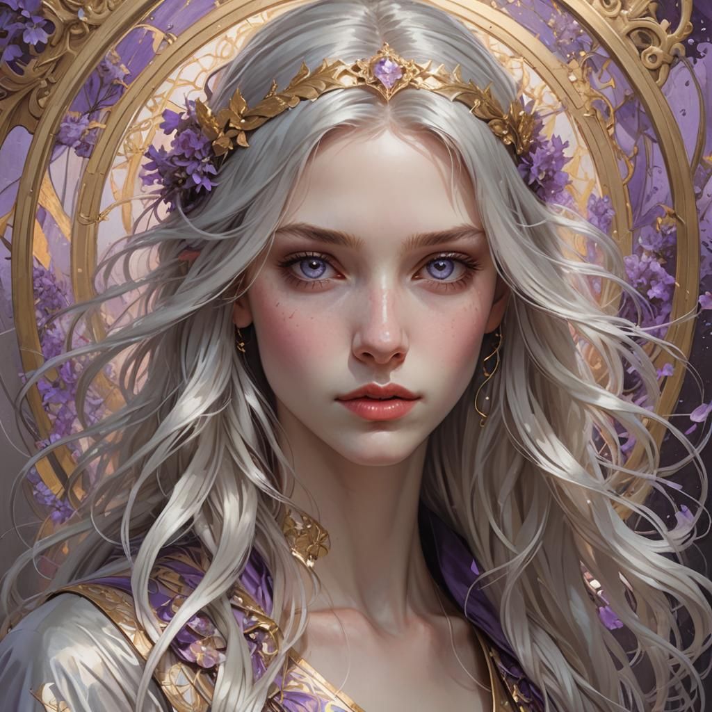 Beautiful Young Woman Portrait in Pastel Tones