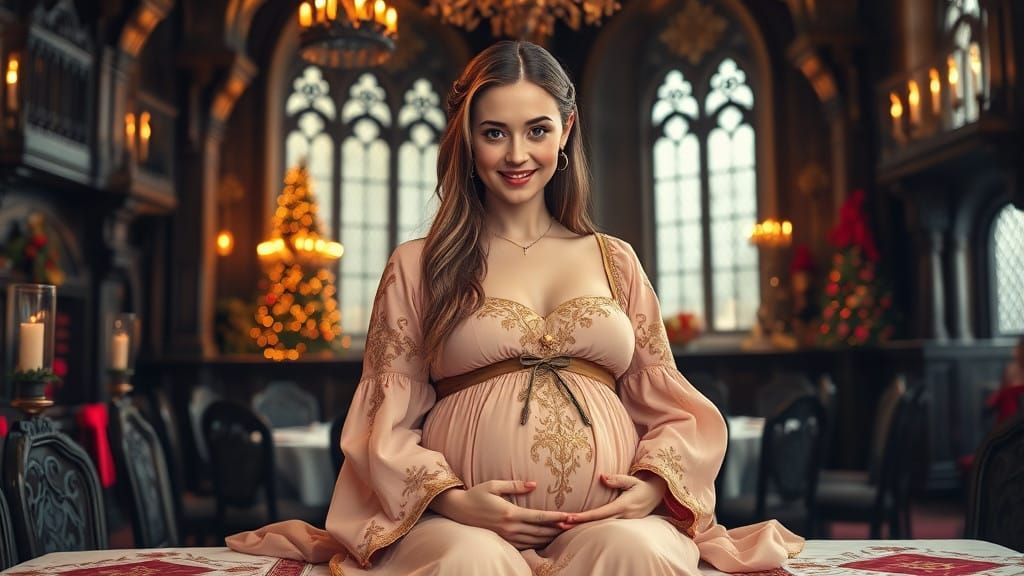 Enchanting Tudor Lady in Majestic Castle