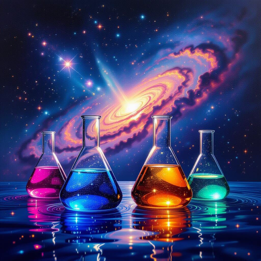 Cosmic Laboratory: Neon Fluids in Space, Graffiti Art