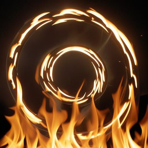 Burning Ring of Fire Digital Art