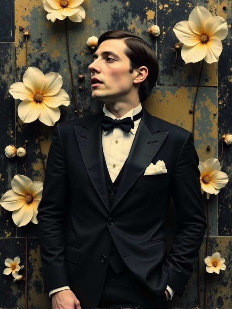 Art Deco Men in Suits with Impasto Texture