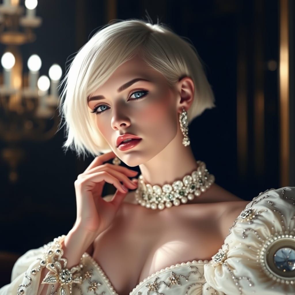 Haute Couture Beauty in Renaissance-Inspired Rebellion