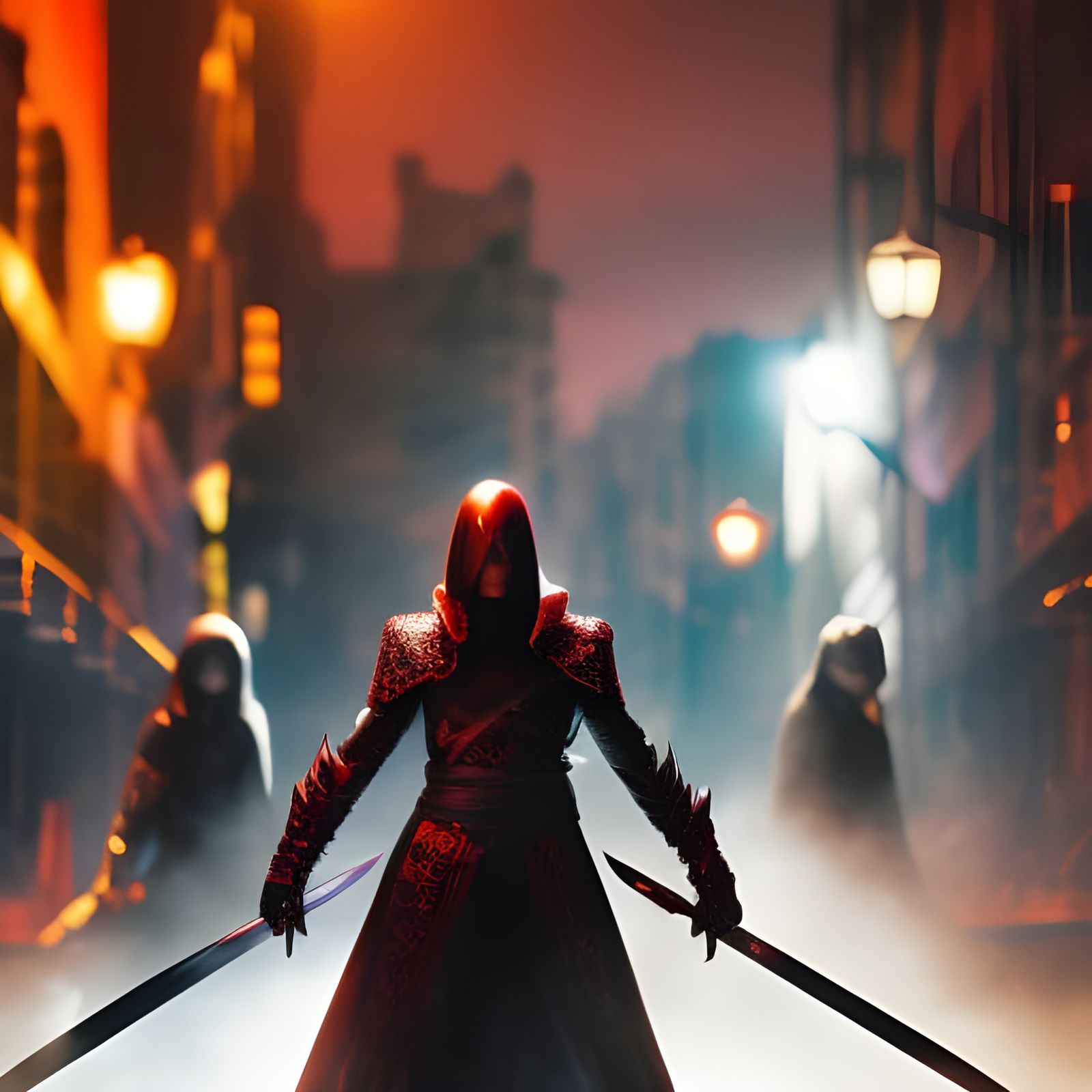 Dark Horror Vengeance Concept Art in Impressionistic Style