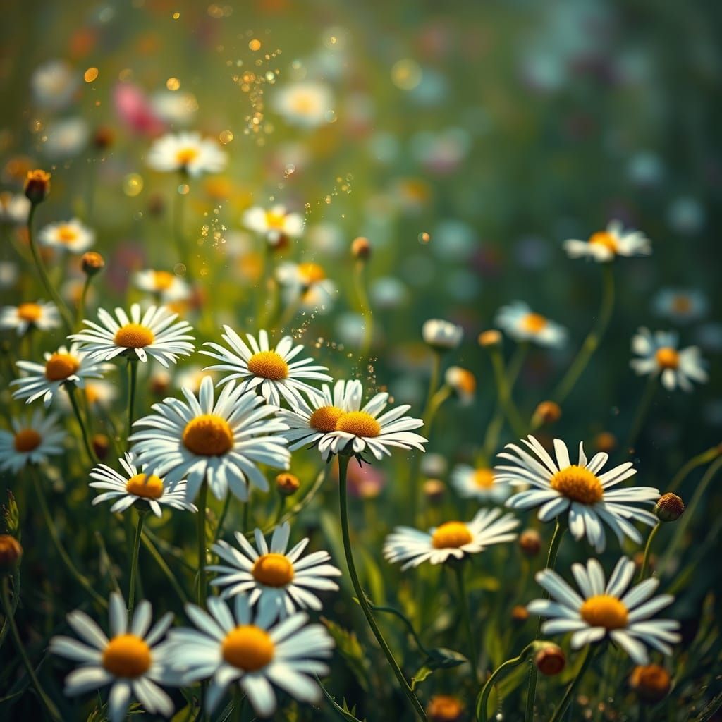Daisies in a Vibrant Meadow