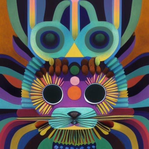 Native American bunny kachina   Kaiju  in a Million Dandelio...