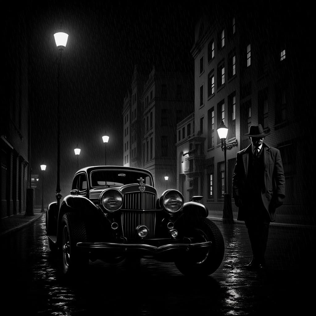 Private Eye in 1920s Brooklyn: A Film Noir Scene