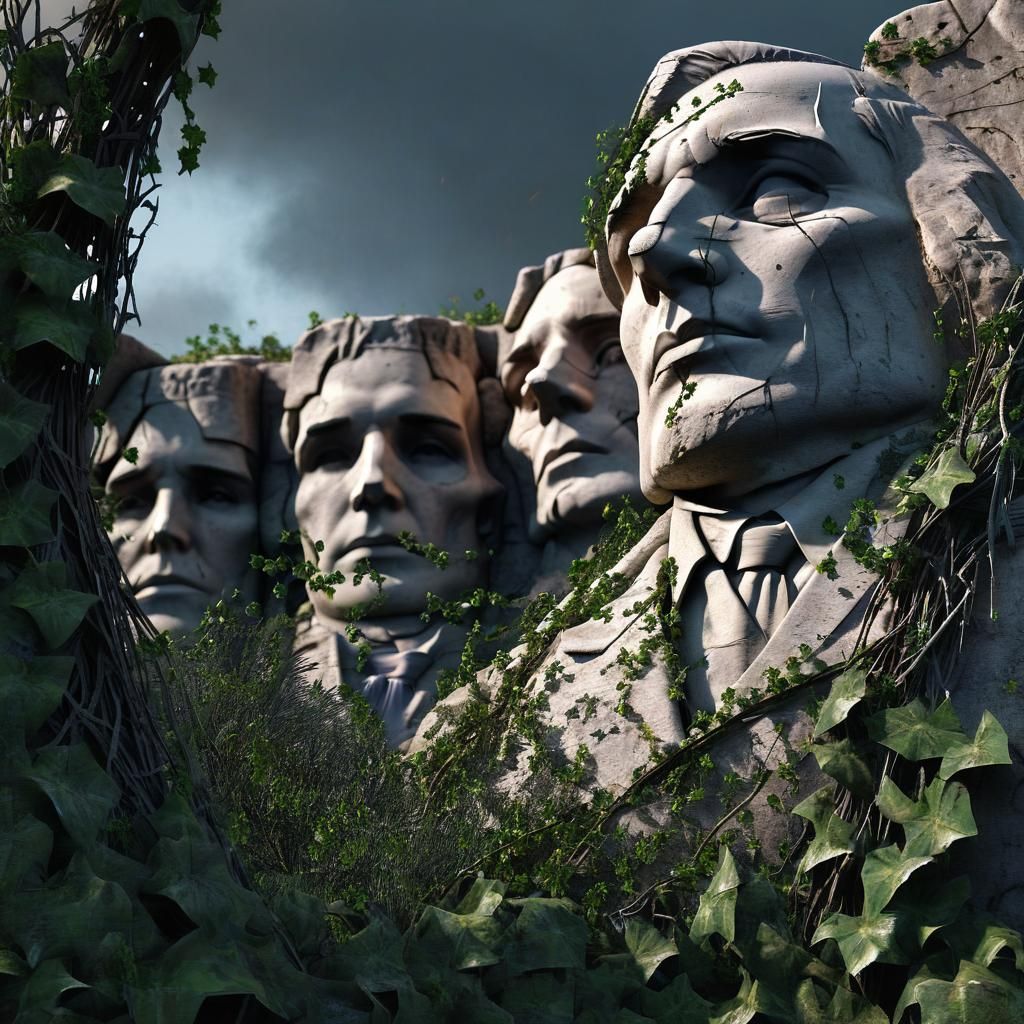 Post-Apocalyptic Mount Rushmore in Unreal Engine 5