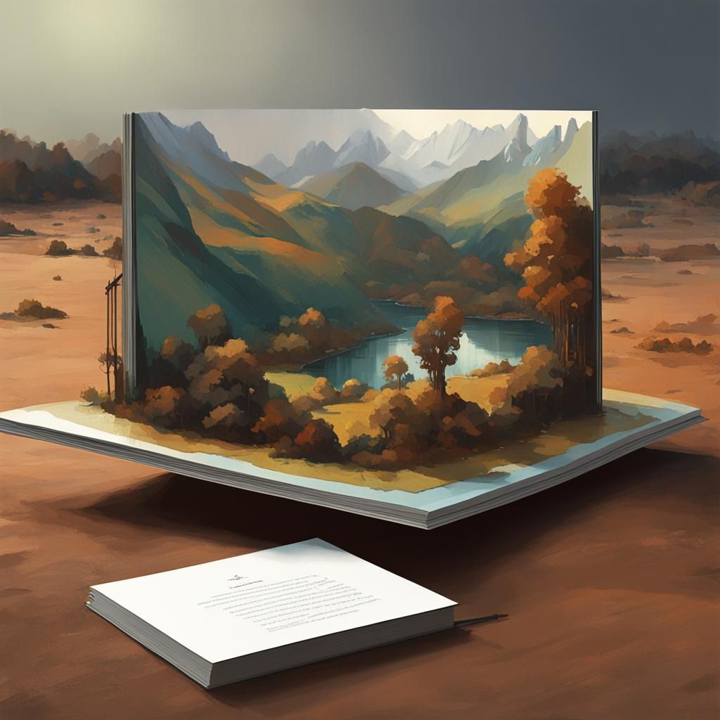 Pop-Up Book: Tonalist Digital Illustration