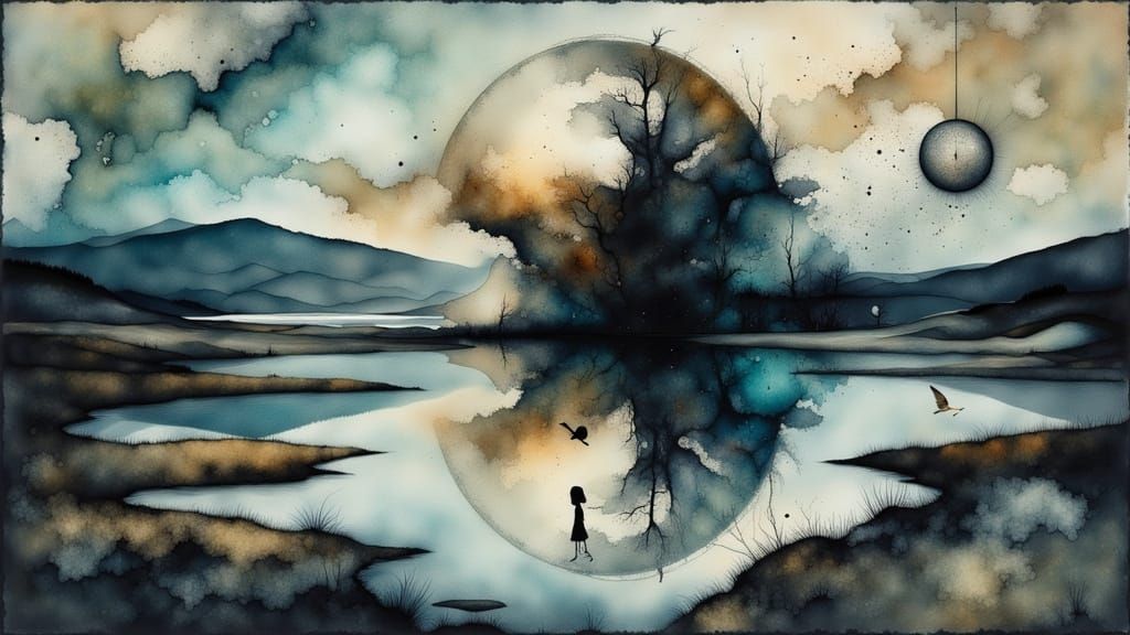 Surreal Optical Illusion: Choreographed Chaos in Dreamscape