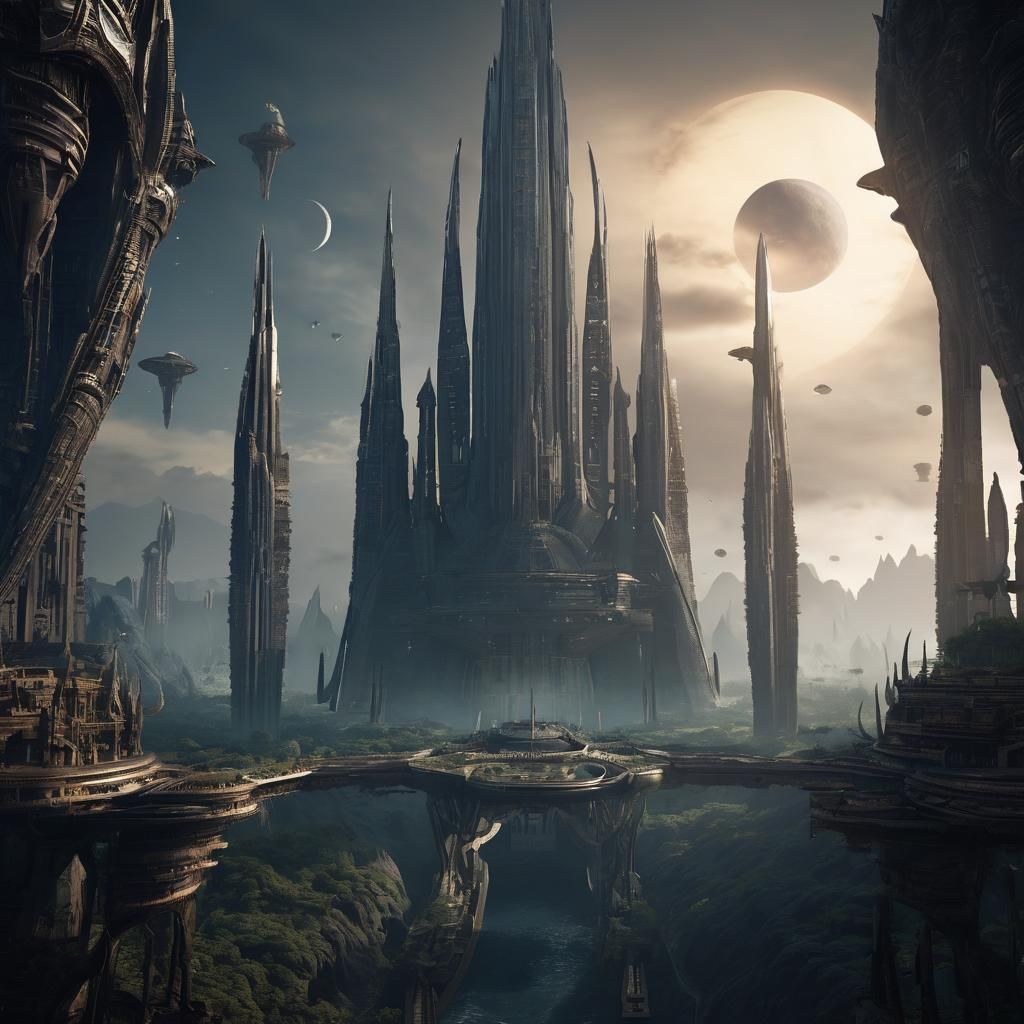 Alien Cityscape Generated by AI