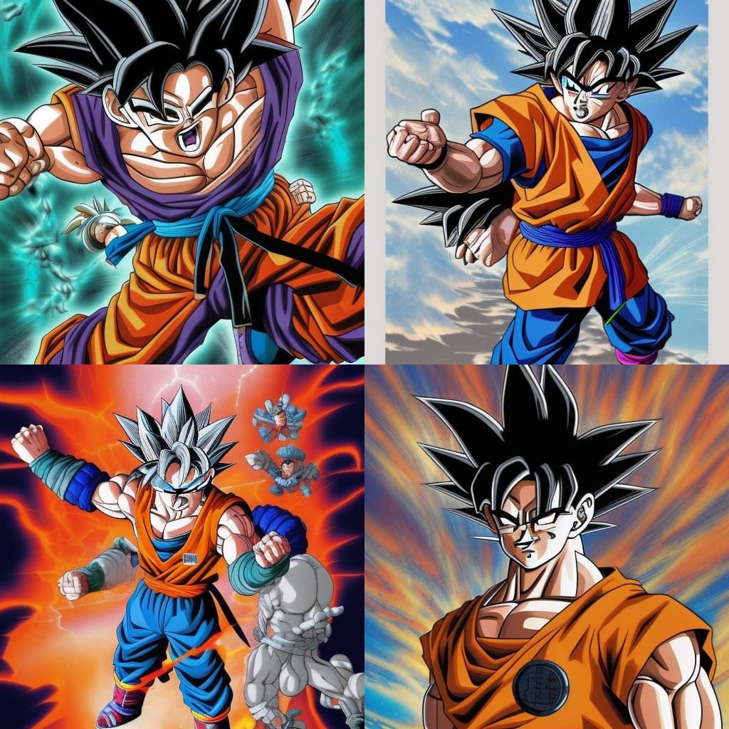 Goku in Comic Book Art Style
