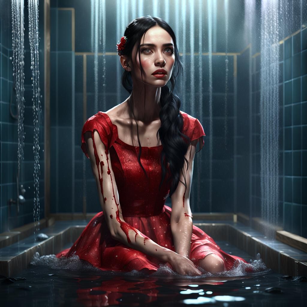 Ethereal Water Nymph in Tattered Velvet