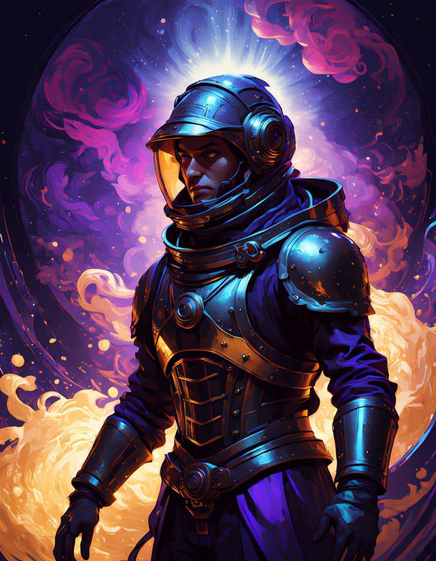 Celestial Beekeeper Collecting Stardust Honey